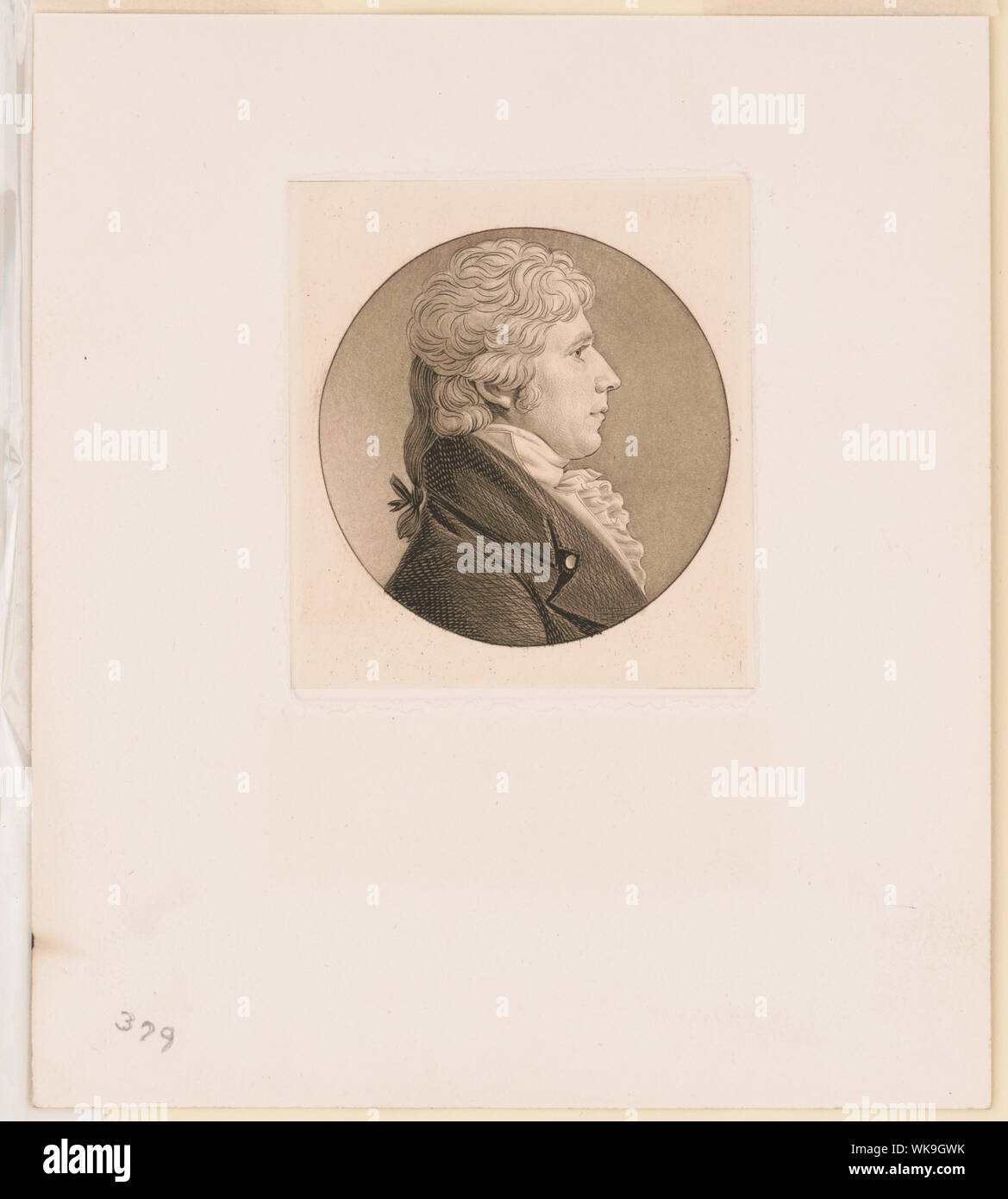 James Campbell, testa e spalle ritratto, Profilo destro Foto Stock