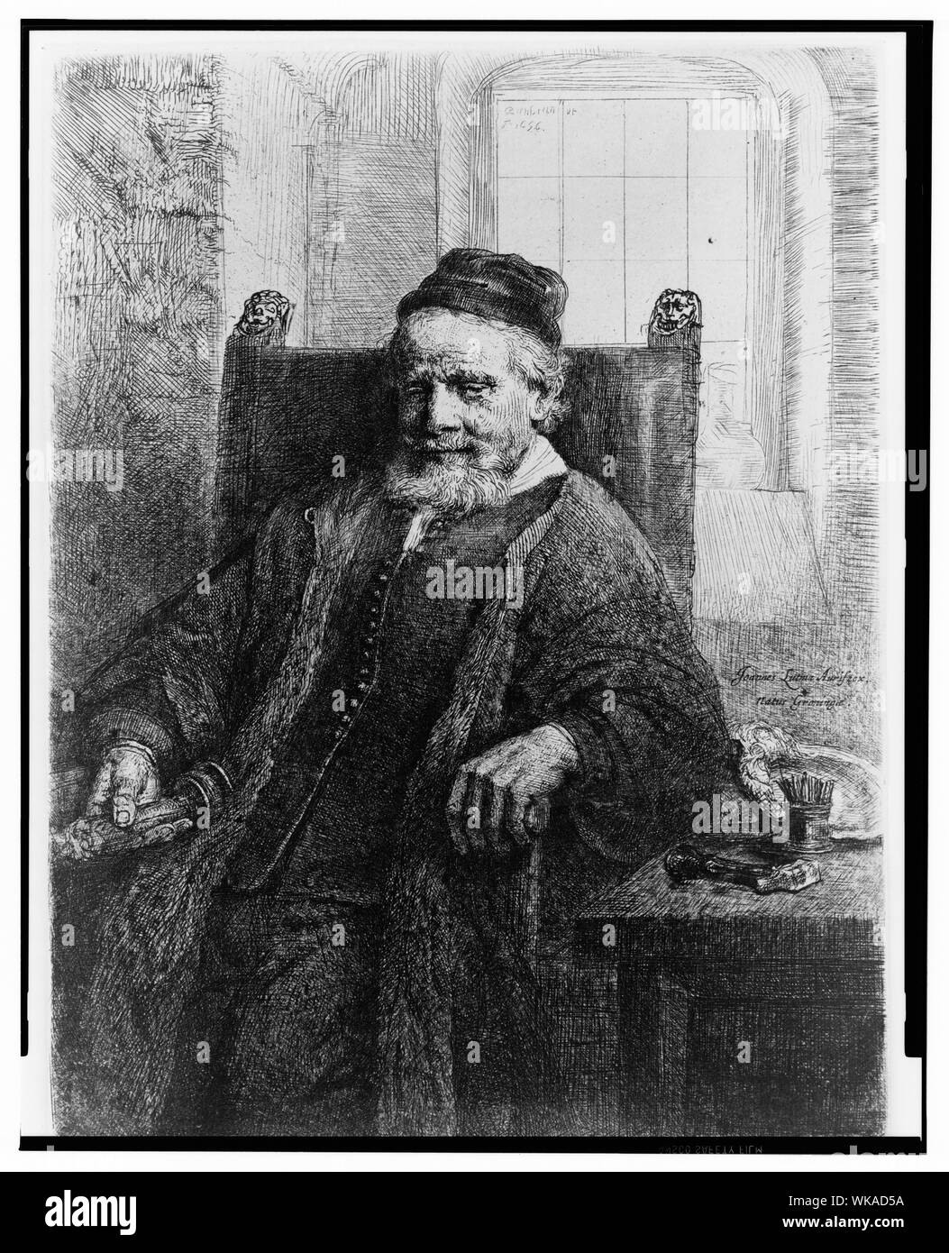 Jan Lutma, orafo / Rembrandt, 1656 Foto Stock