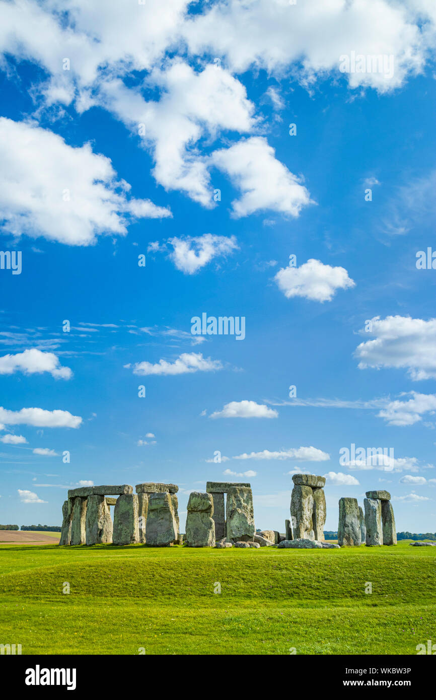 Stonehenge il cerchio di pietre di Stonehenge vicino a Amesbury Wiltshire, Inghilterra UK GB Europa Foto Stock