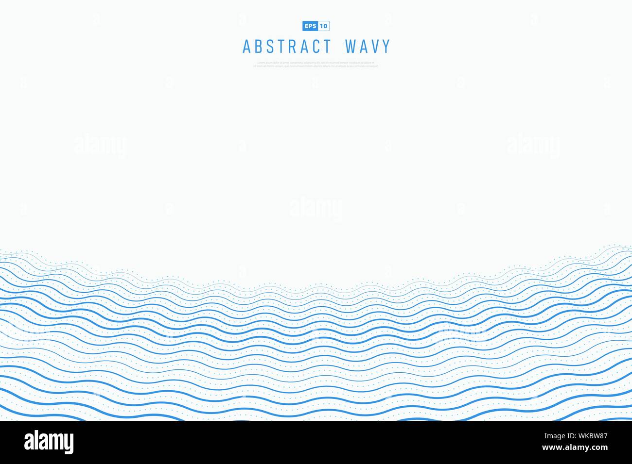 Abstract blue design ondulato di decorazione semplice sfondo. Utilizzare per varie opere d'arte, modello, elemento, presentazione modello. illustrazione vettore Illustrazione Vettoriale