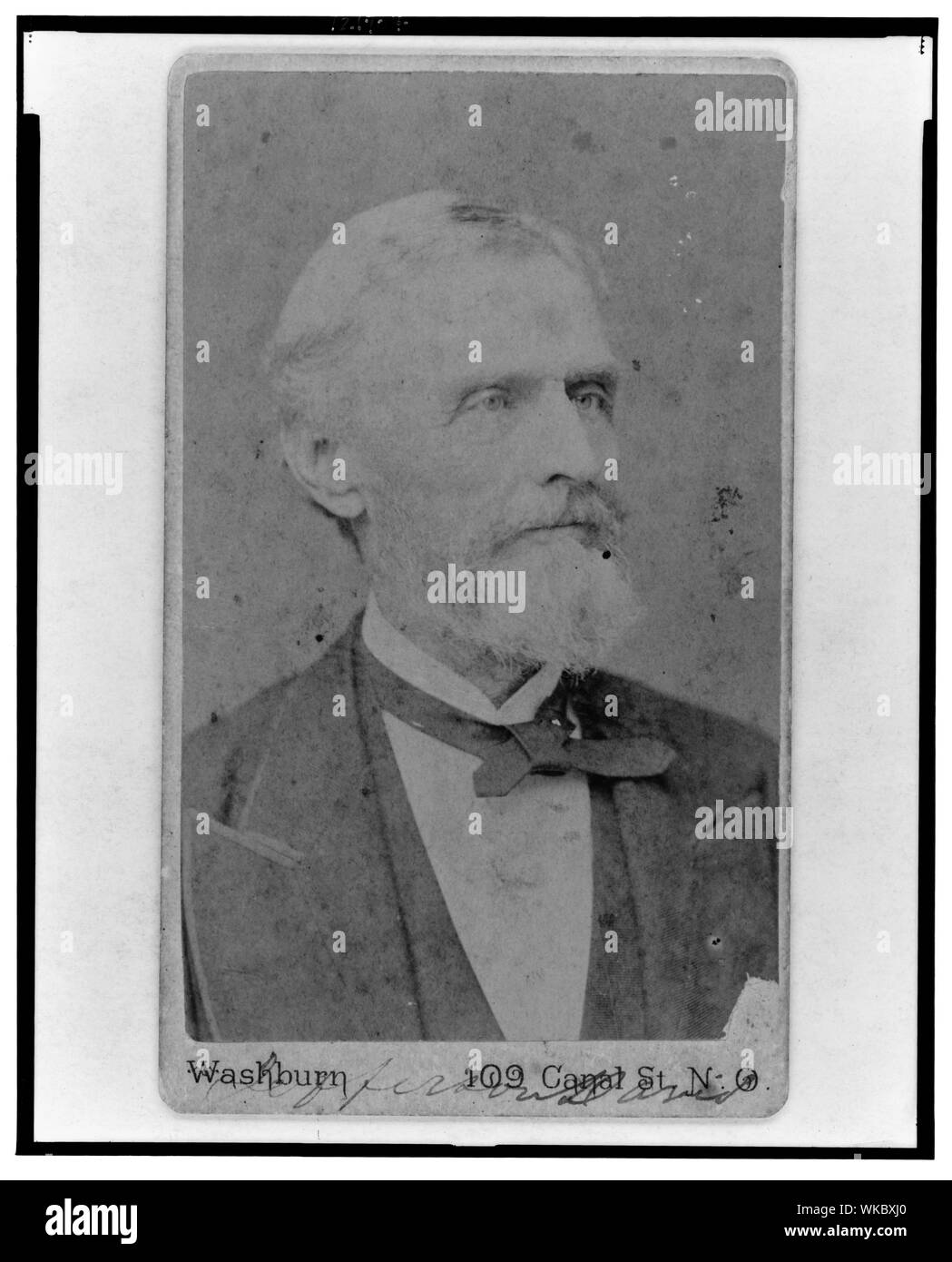 Jefferson Davis, mezza lunghezza verticale, rivolto verso destra / Washburn, 109 Canal San, N.O Foto Stock