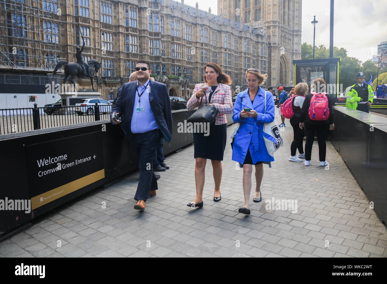 Westminster London, Regno Unito. Il 4 settembre 2019. Ex Ministro dell'immigrazione Caroline Nokes uno dei 21 conservatore mps ribelle che è stato espulso dal partito conservatore dopo la votazione con i partiti di opposizione nel tentativo di arrestare un no deal Brexit Credito: amer ghazzal/Alamy Live News Foto Stock