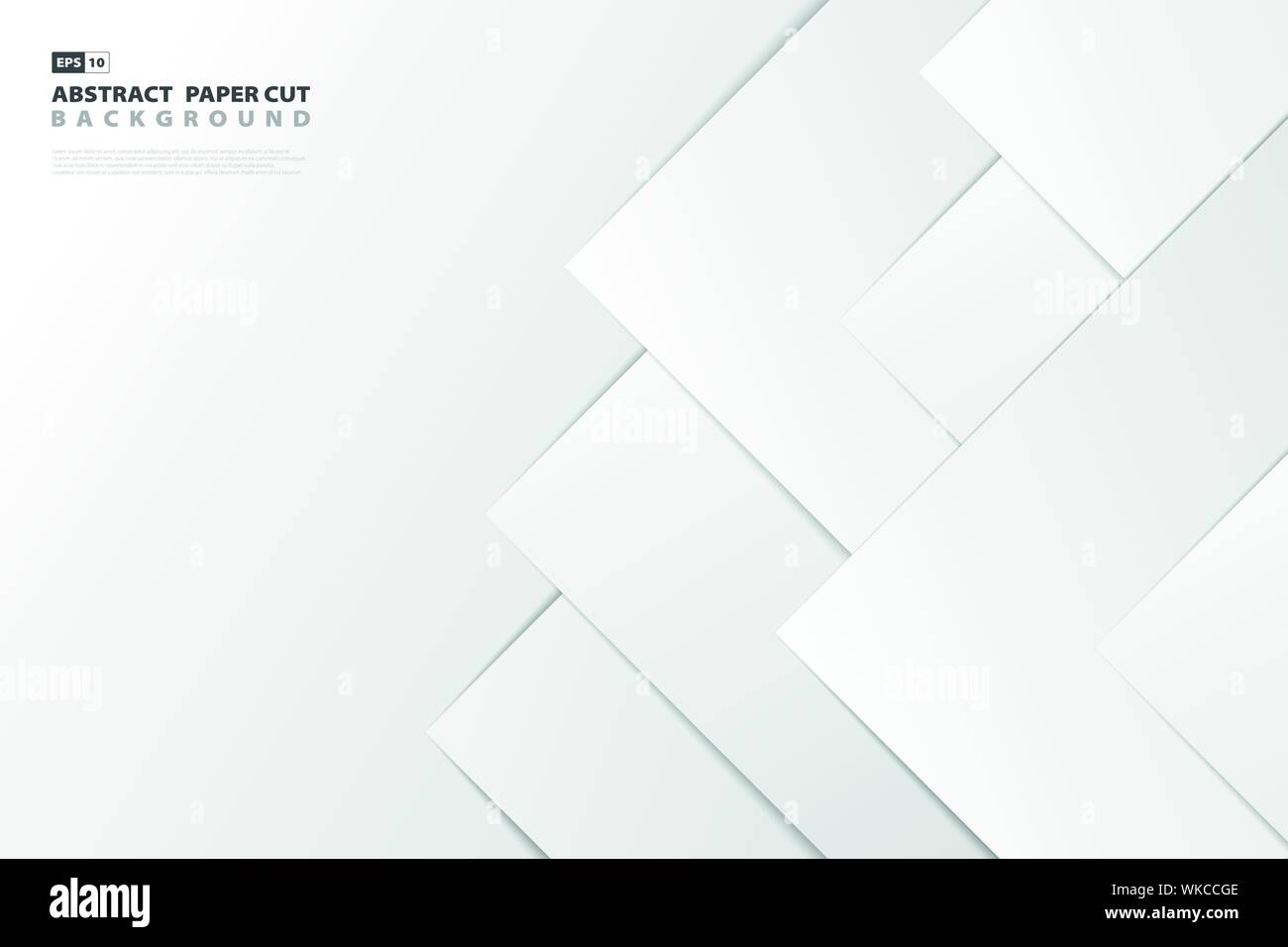 Gradiente Abstract libro bianco stile taglio dello sfondo. È possibile utilizzare per inserzione, poster, presentazione, artwork, copertura stampa. illustrazione eps vettoriali10 Illustrazione Vettoriale