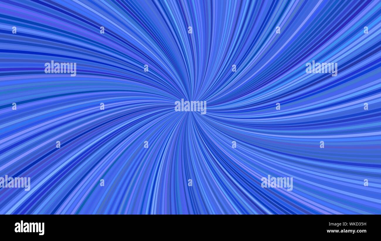 Blue psichedelico spirale astratta ray burst sfondo stripe - illustrazione vettoriale Illustrazione Vettoriale