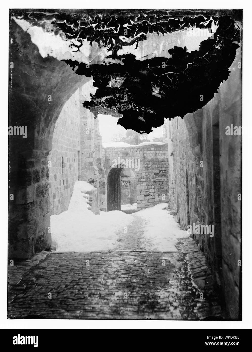 Gerusalemme nella neve. 1921 Foto Stock