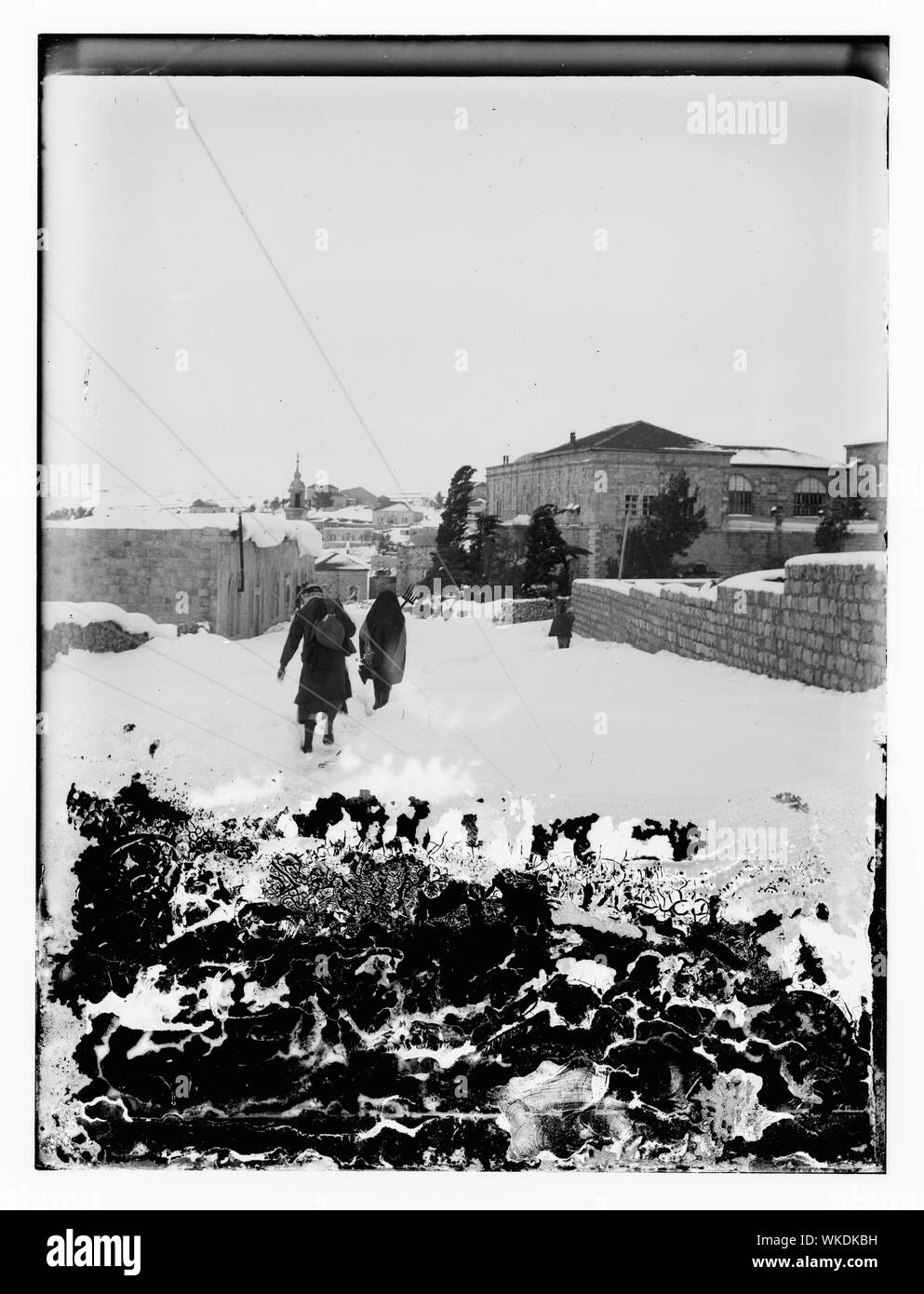 Gerusalemme nella neve. 1921 Foto Stock