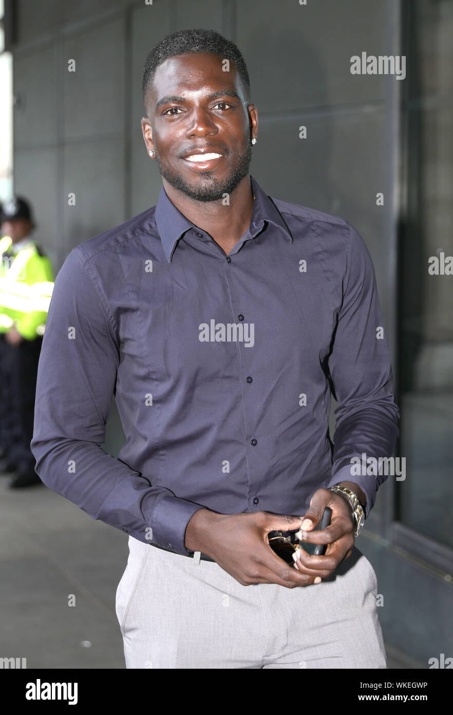 Ex amore isola contestant Marcel Somerville arrrives a Portcullis House di Westminster a comparire davanti a MPs indagare la realtà TV. Foto di PA. Picture Data: Mercoledì 4 settembre 2019. Vedere PA storia MEDIA realtà. Foto di credito dovrebbe leggere: Aaron Chown/PA FILO Foto Stock