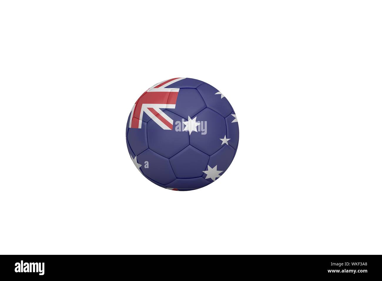 Il calcio in Australia di colori su sfondo bianco Foto Stock