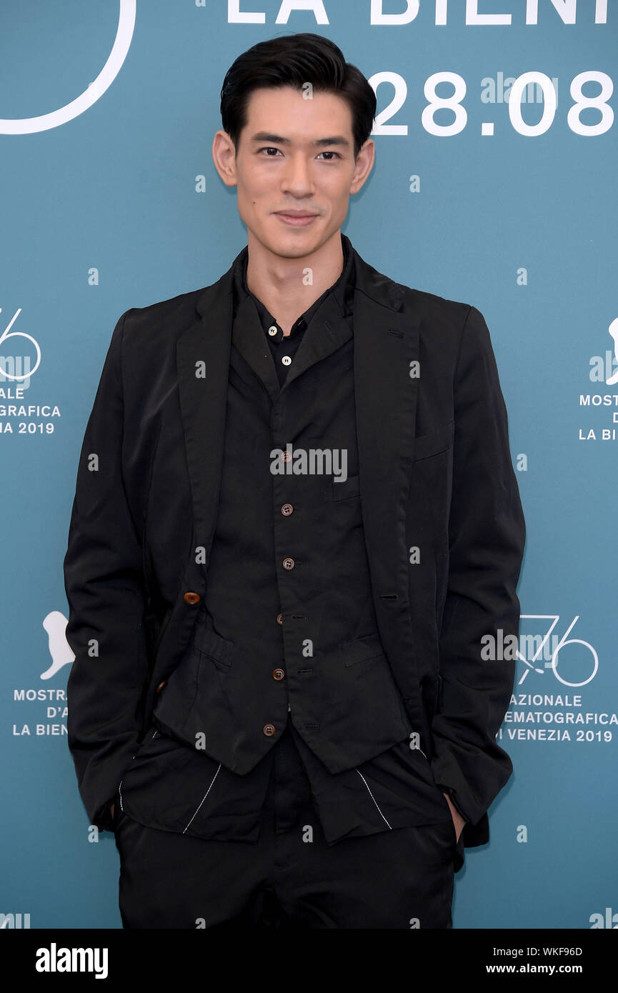 76° Festival del Cinema di Venezia 2019, Photocall film 'Lan xin da ju yuan (sabato fiction)'. Nella foto: Nakajima Ayumu Foto Stock