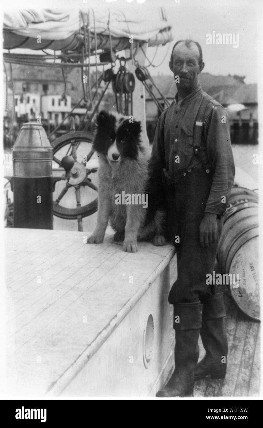 Lavoro e piccolo cane Foto Stock