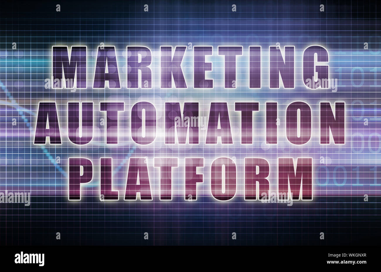 Automazione del marketing o piattaforma mappa sul diagramma di Business Foto Stock