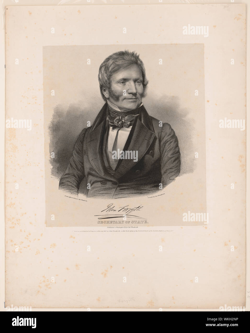 John Forsyth, Segretario di Stato Foto Stock