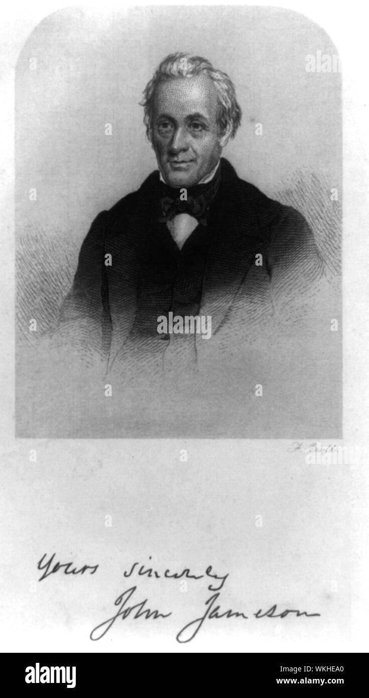 John Jameson, testa e spalle ritratto, rivolto verso sinistra / F. Croll Foto Stock