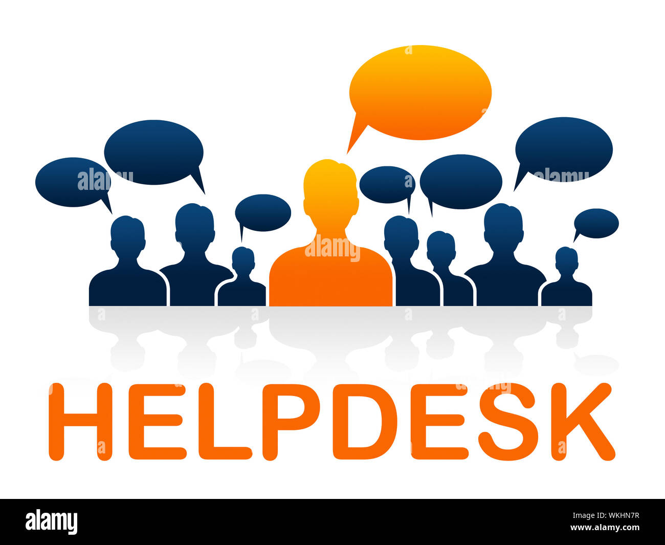 Servizio Clienti indicando Help Desk e Assistenza Foto Stock