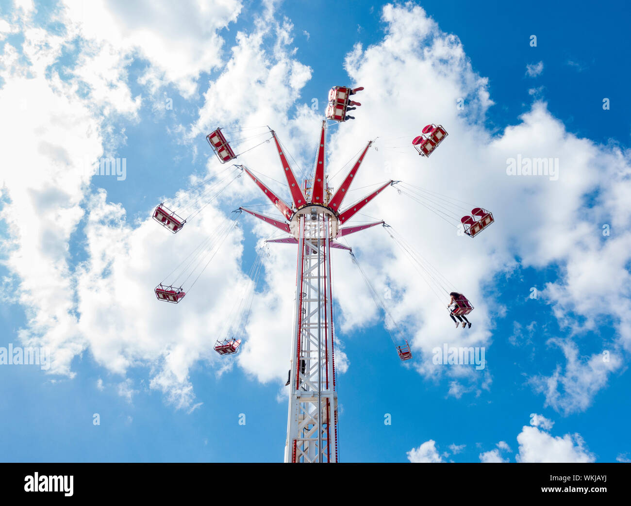 Star Flyer a Bridlington fronte mare luna park East Yorkshire 2019 Foto Stock