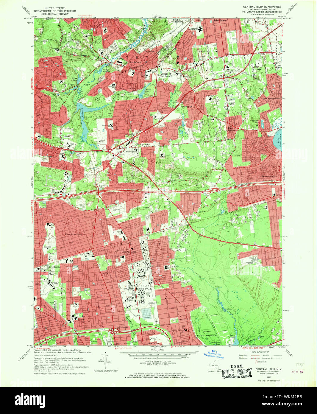 Mappa di new york islip centrale immagini e fotografie stock ad alta