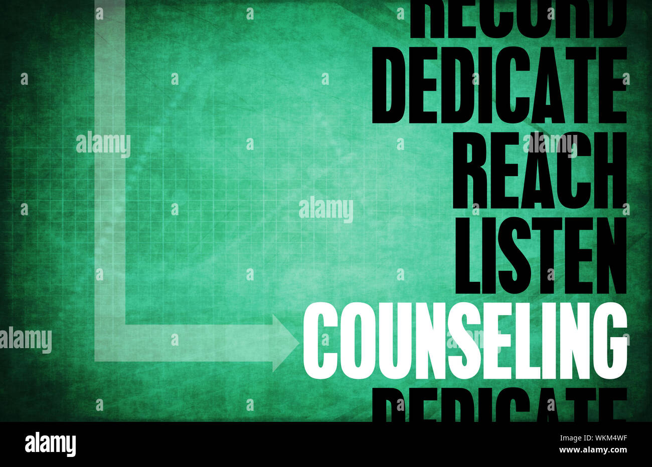 Counseling principi fondamentali come un concetto astratto Foto Stock