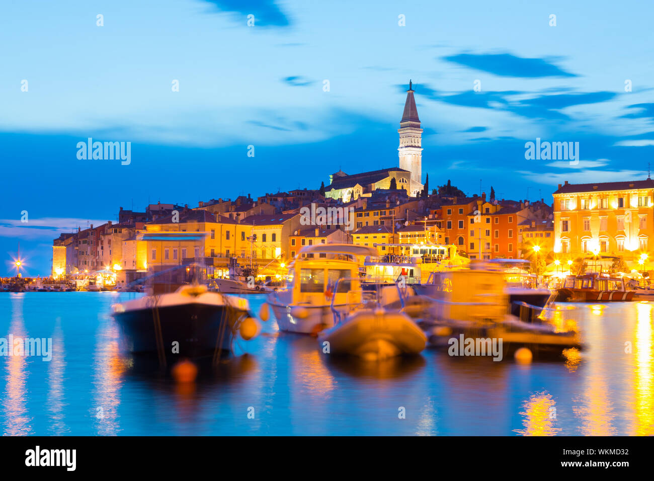 Romantica Rovigno è una città della croazia situata sul Mare Adriatico settentrionale situato sulla costa occidentale della penisola istriana, è una meta turistica molto Foto Stock