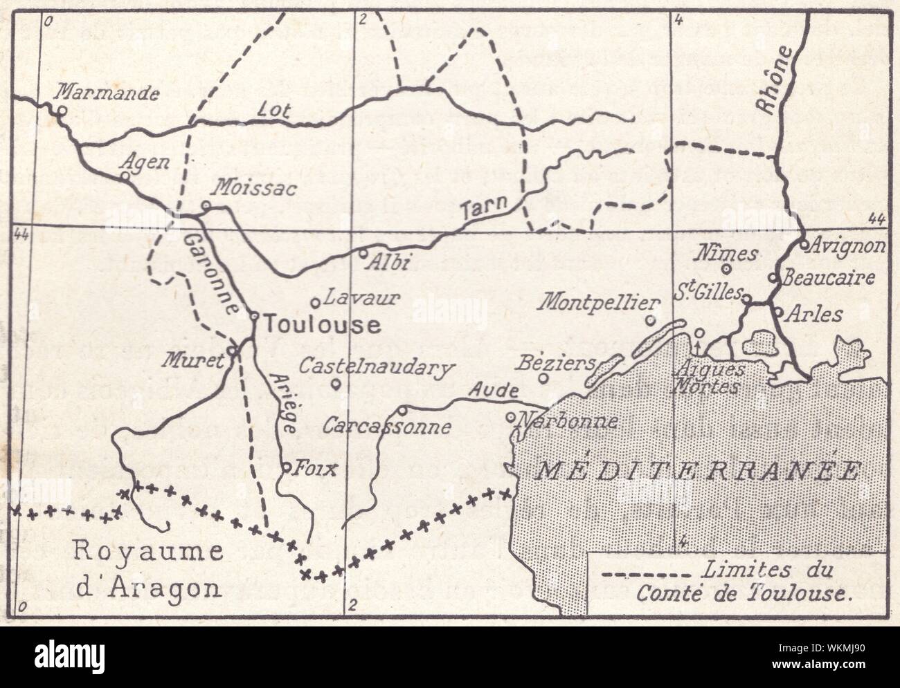 Le midi à l'époque de la Croisade des albigeois Foto Stock