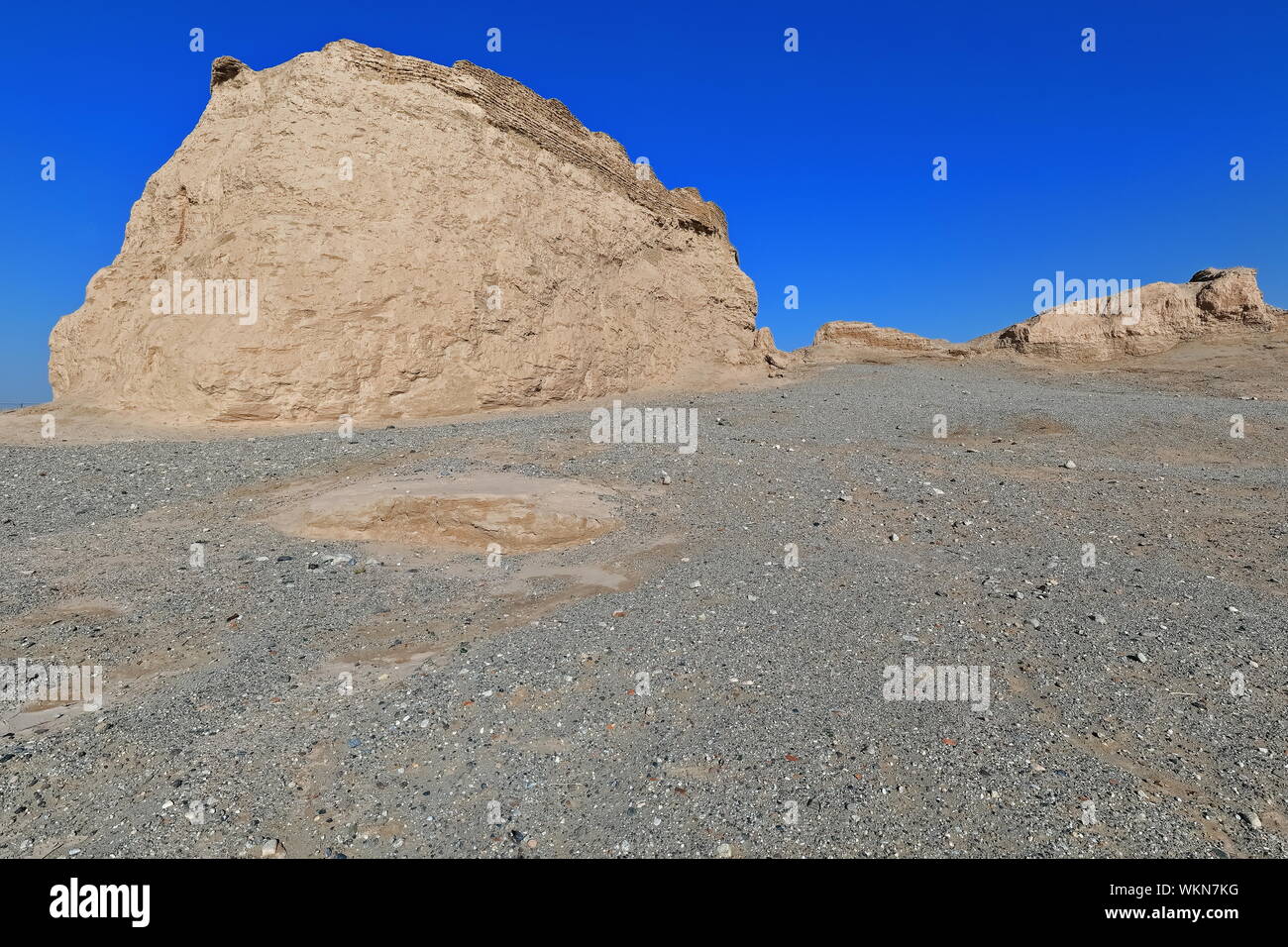 Rovine dell'antica città tibetana di Miran. Contea Di Ruoqiang-Xinjiang-Cina-0451 Foto Stock