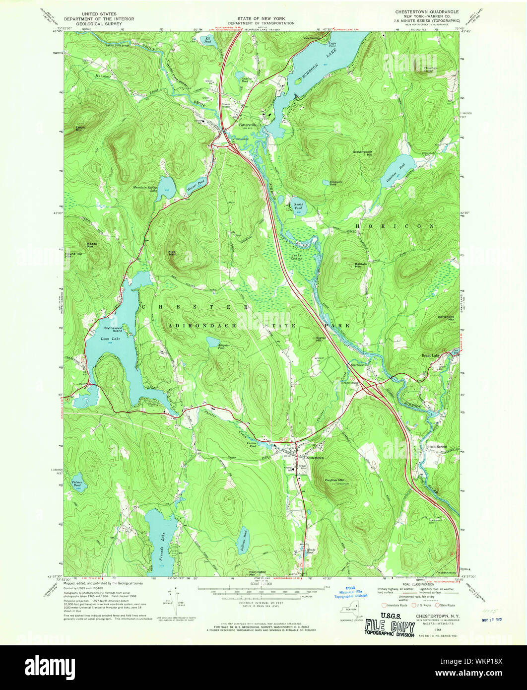Mappa di chestertown new york immagini e fotografie stock ad alta