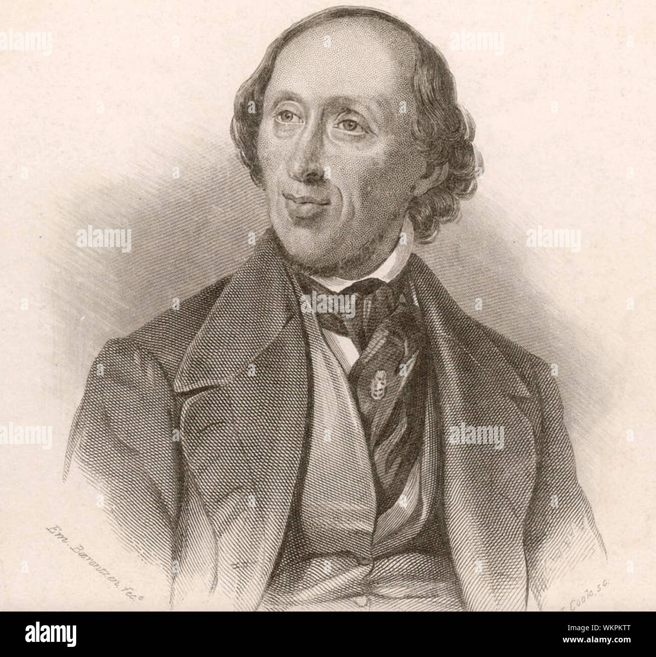 HANS Christian Andersen (1805-1875) autore danese circa 1860 Foto Stock