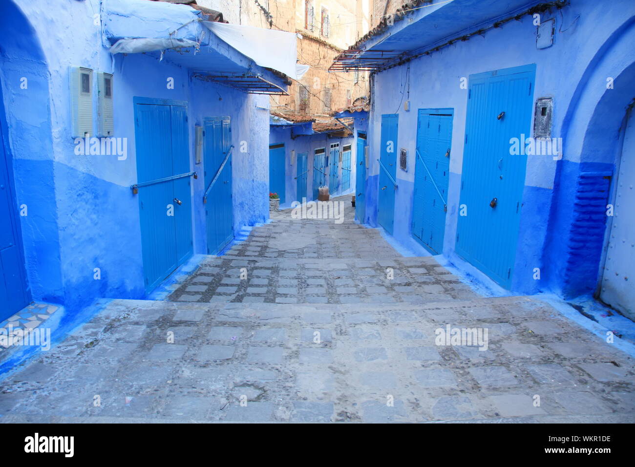 Chefchaouen medine tradizionale e colori in Marocco Foto Stock