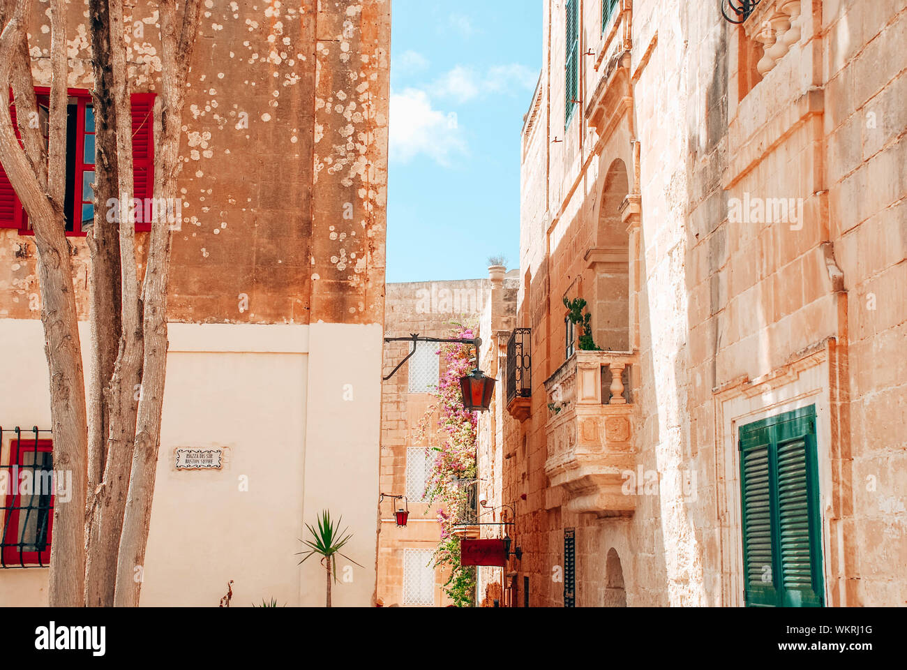 La città silenziosa di Mdina, Malta Foto Stock