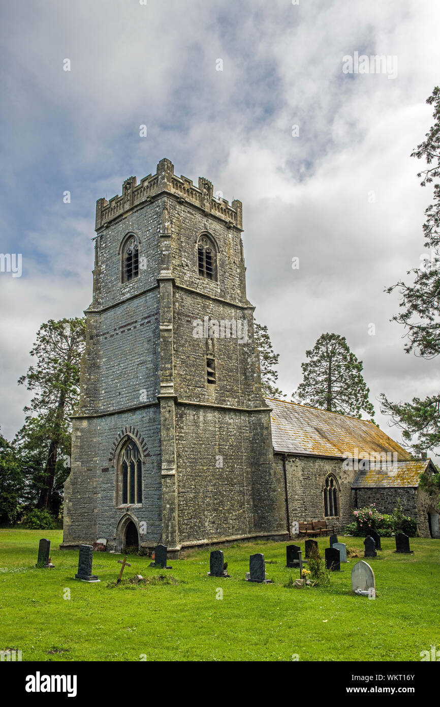 St Bridgets chiesa di St Brides Wentlooge sui livelli di Gwent nel Galles del Sud Foto Stock