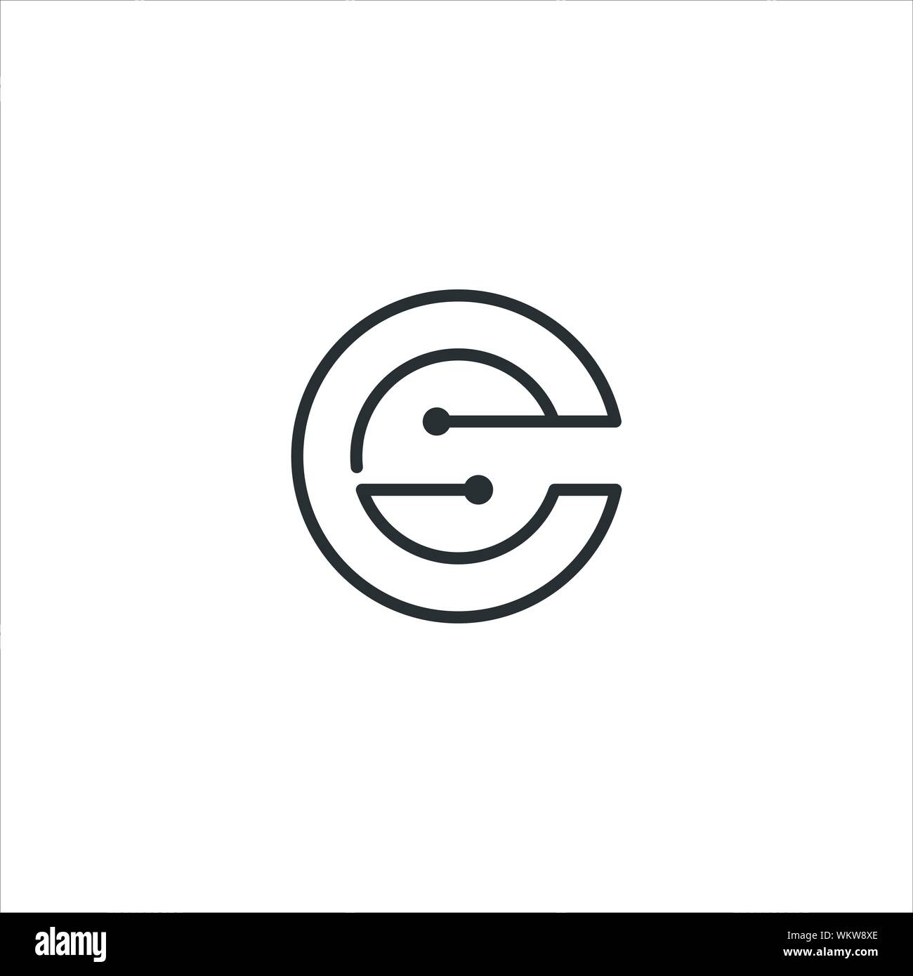 CS e SC creative in base iniziale lettera logo icona disegni vettoriali Illustrazione Vettoriale