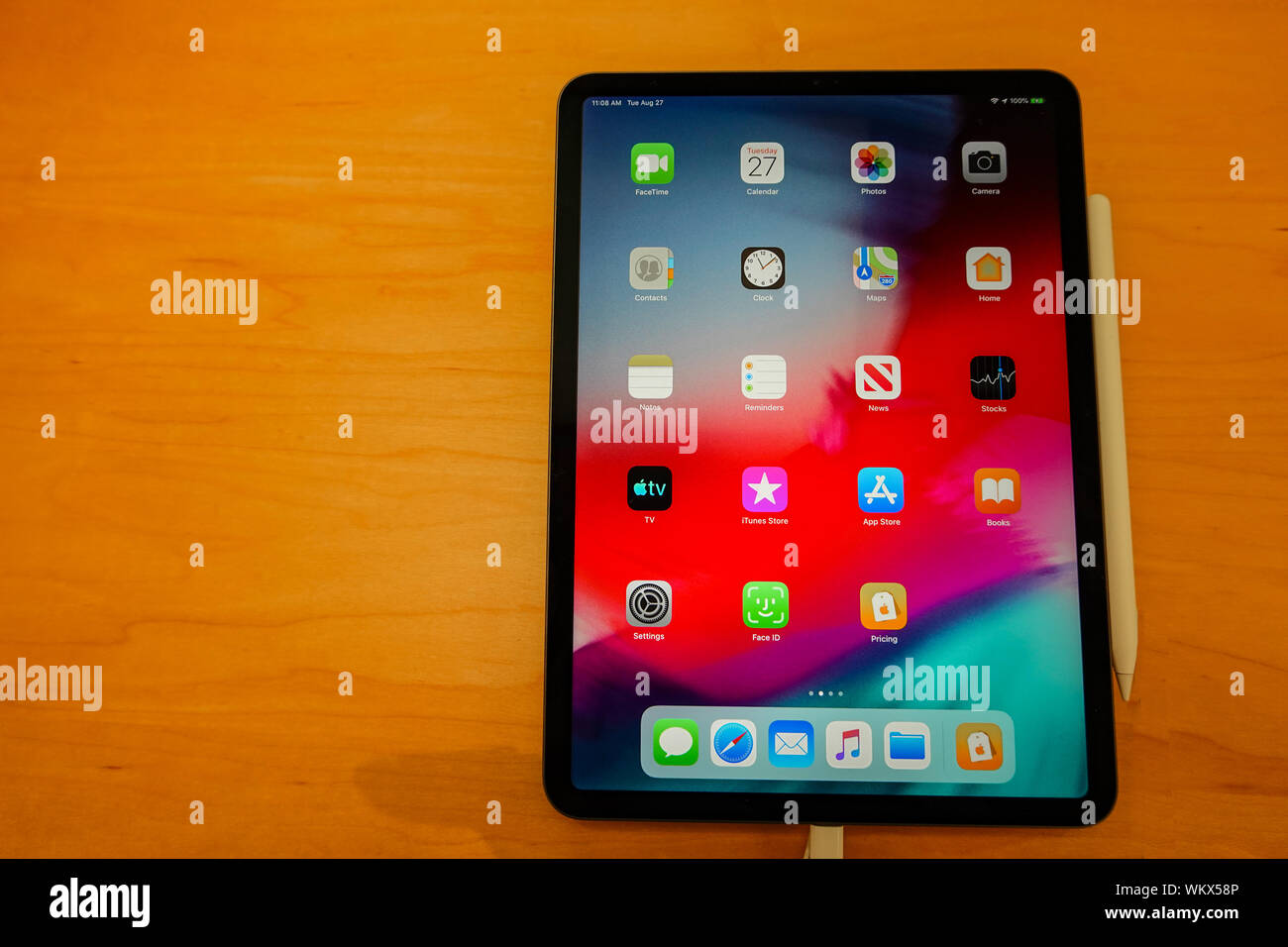 Orlando,FL/USA-8/27/19: il nuovo iPad Pro con la matita di Apple. Foto Stock