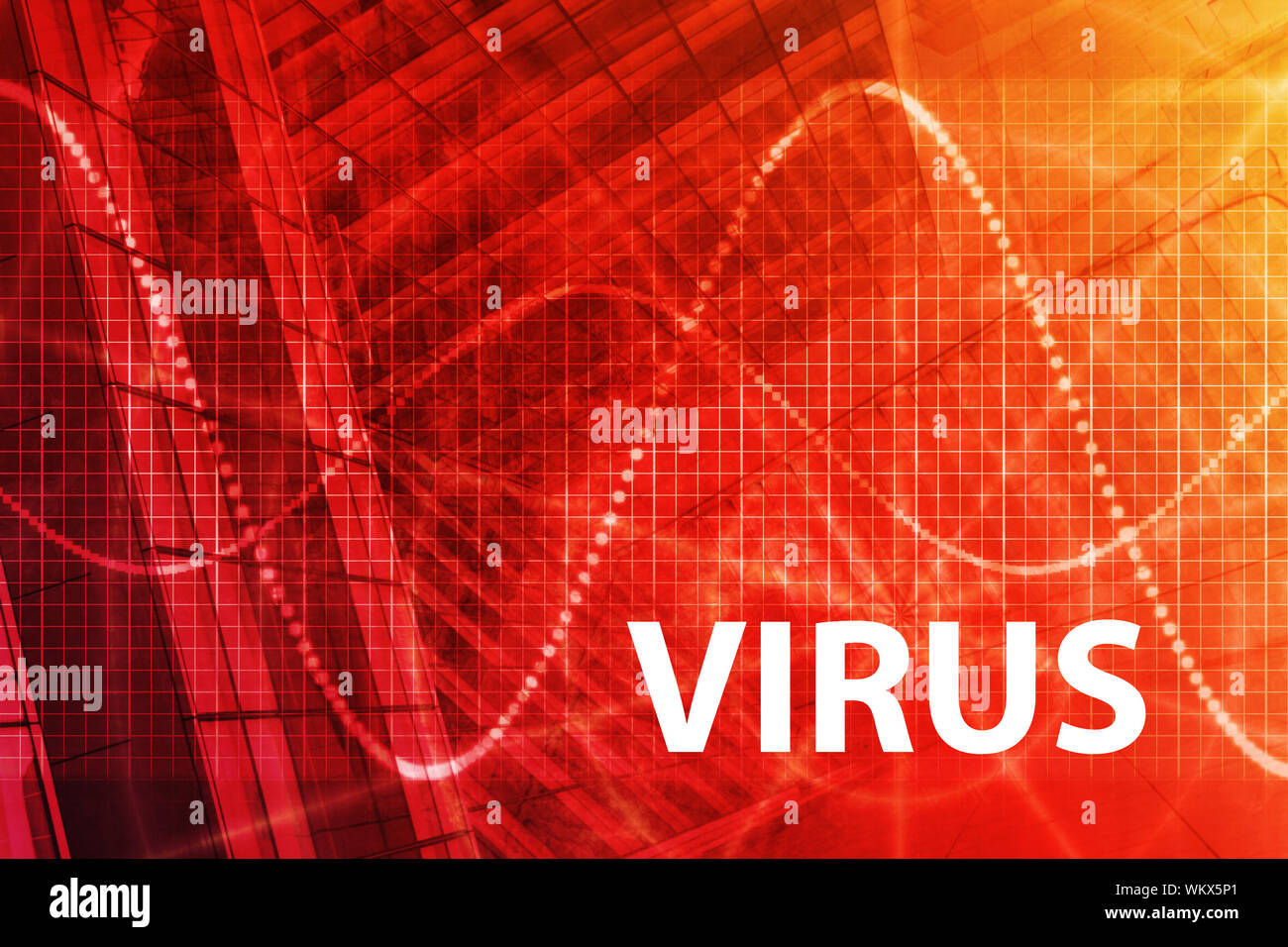 Virus sfondo astratto Foto Stock