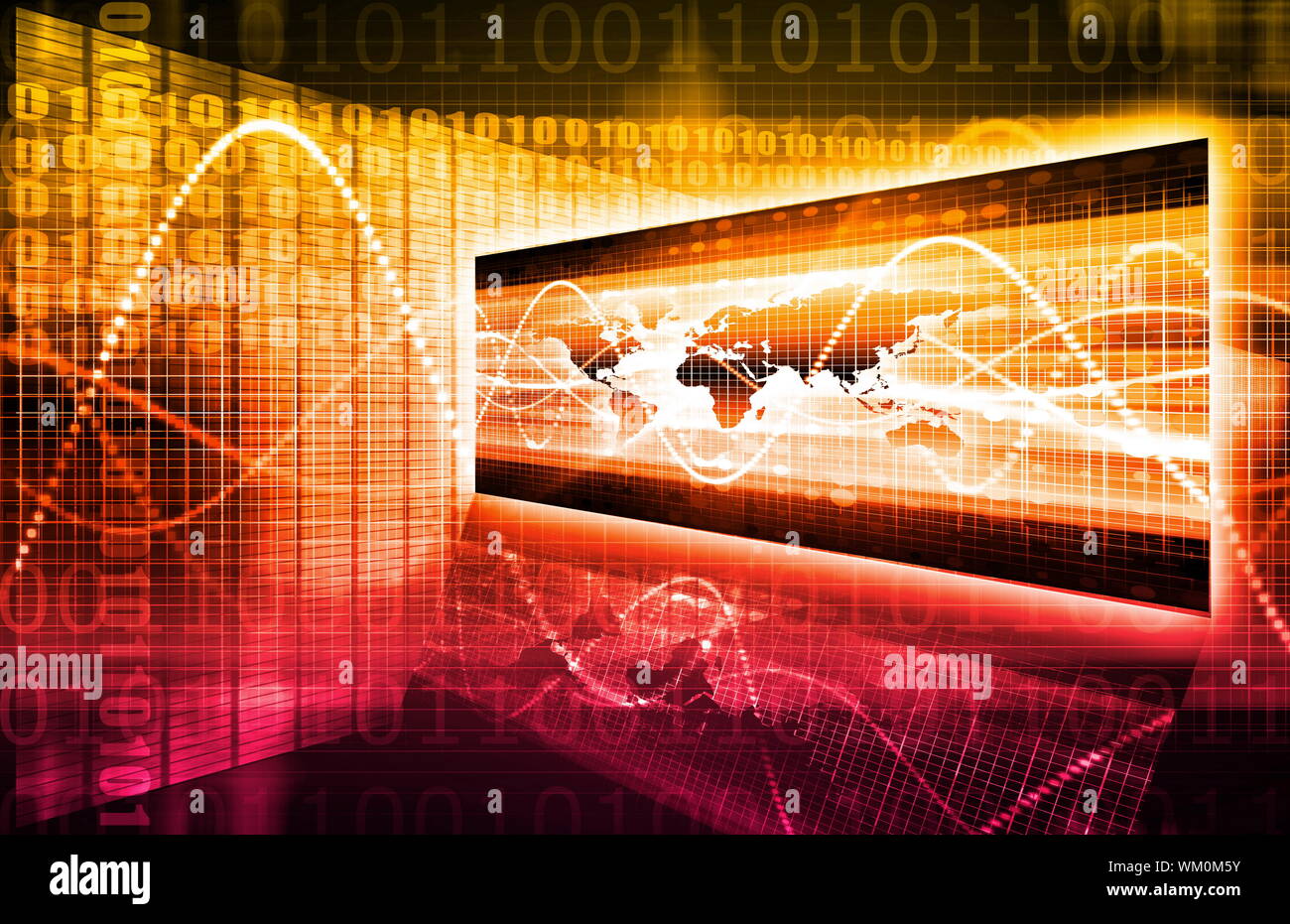 Il Business internazionale e i partner globali come una rete Foto Stock