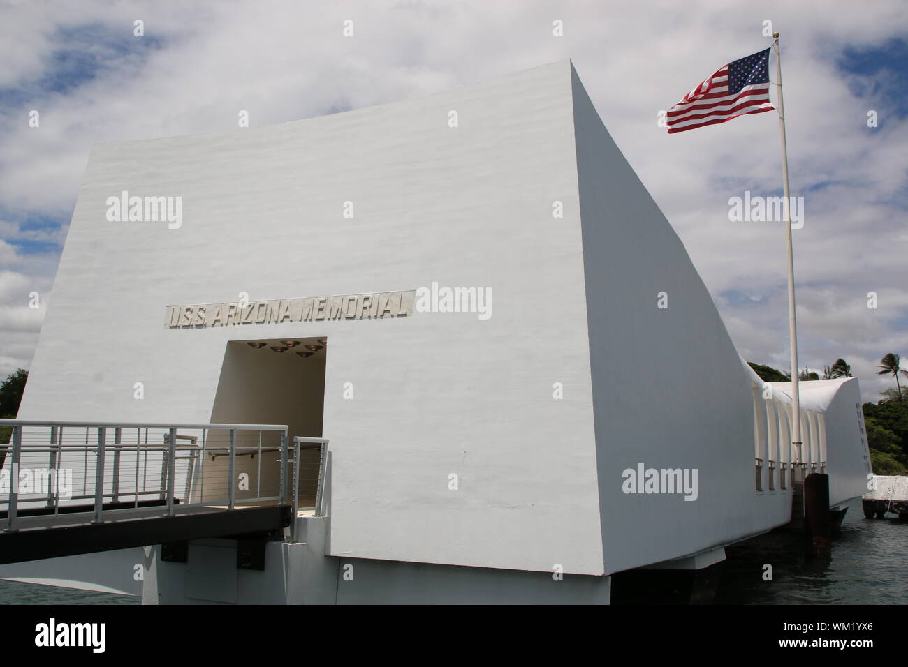 USS Arizona a Pearl Harbor, Honolulu Hawaii Foto Stock