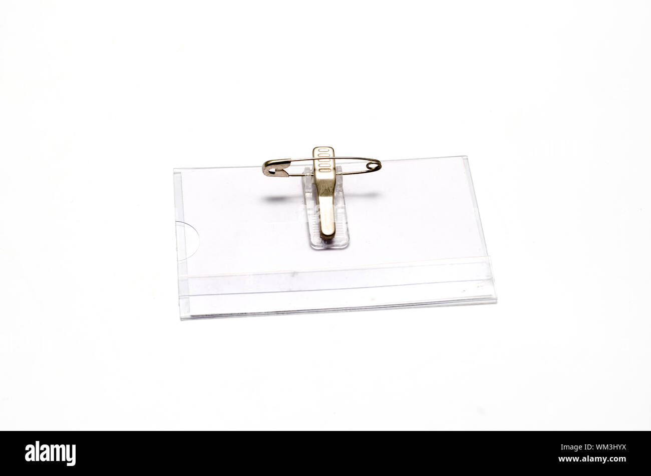 Il nome di plastica tag Foto Stock