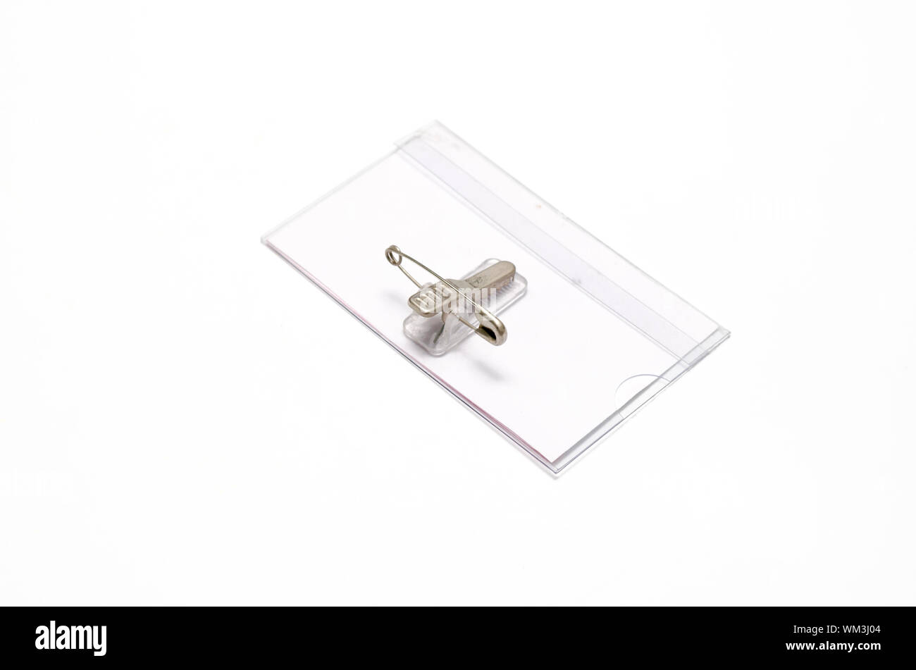 Il nome di plastica tag Foto Stock