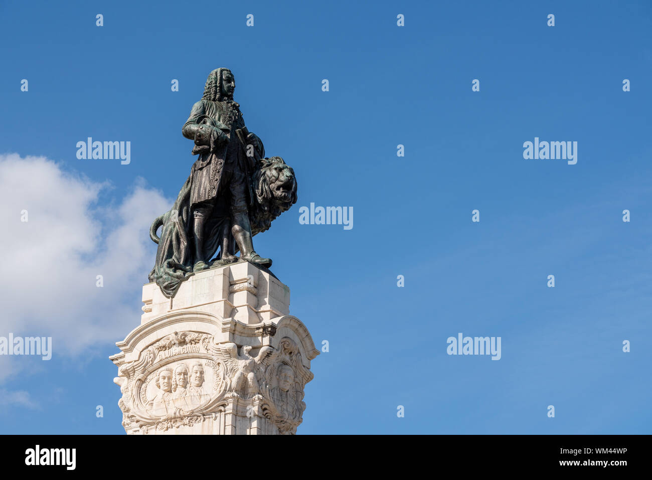 Marques de Pombal la statua di Lisbona Foto Stock