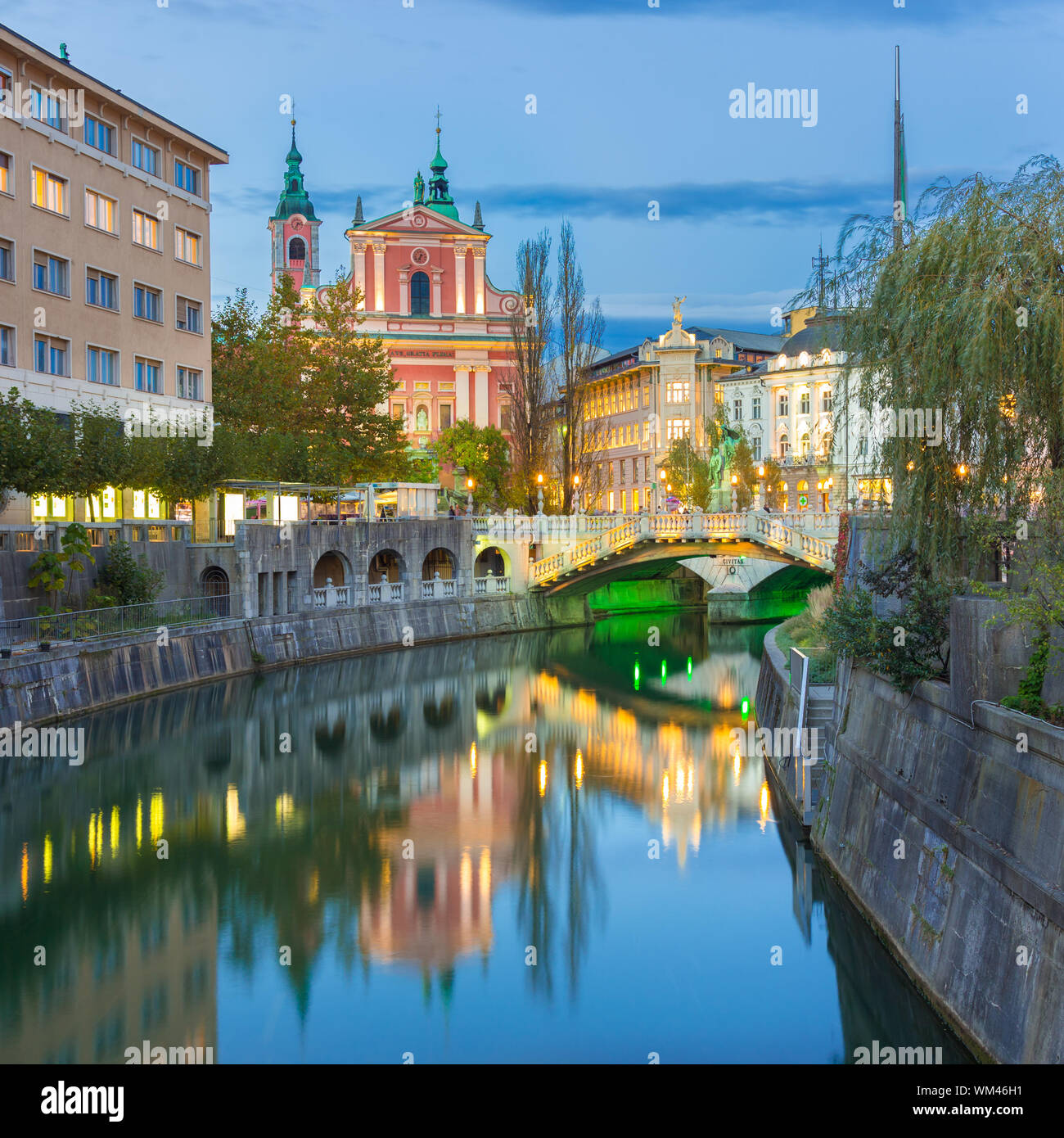 Medievale Lubiana, Slovenia, l'Europa. Foto Stock