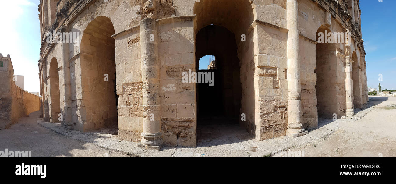 Anfiteatro romano di El Jem Foto Stock