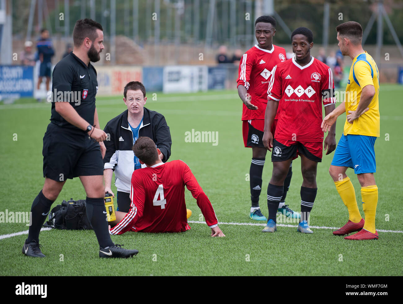 Arbitro di calcio Foto Stock