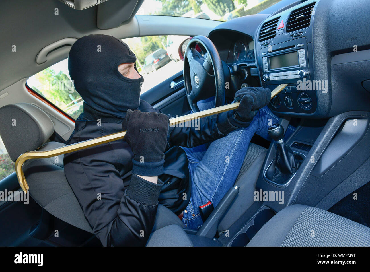 Il furto di auto Foto Stock