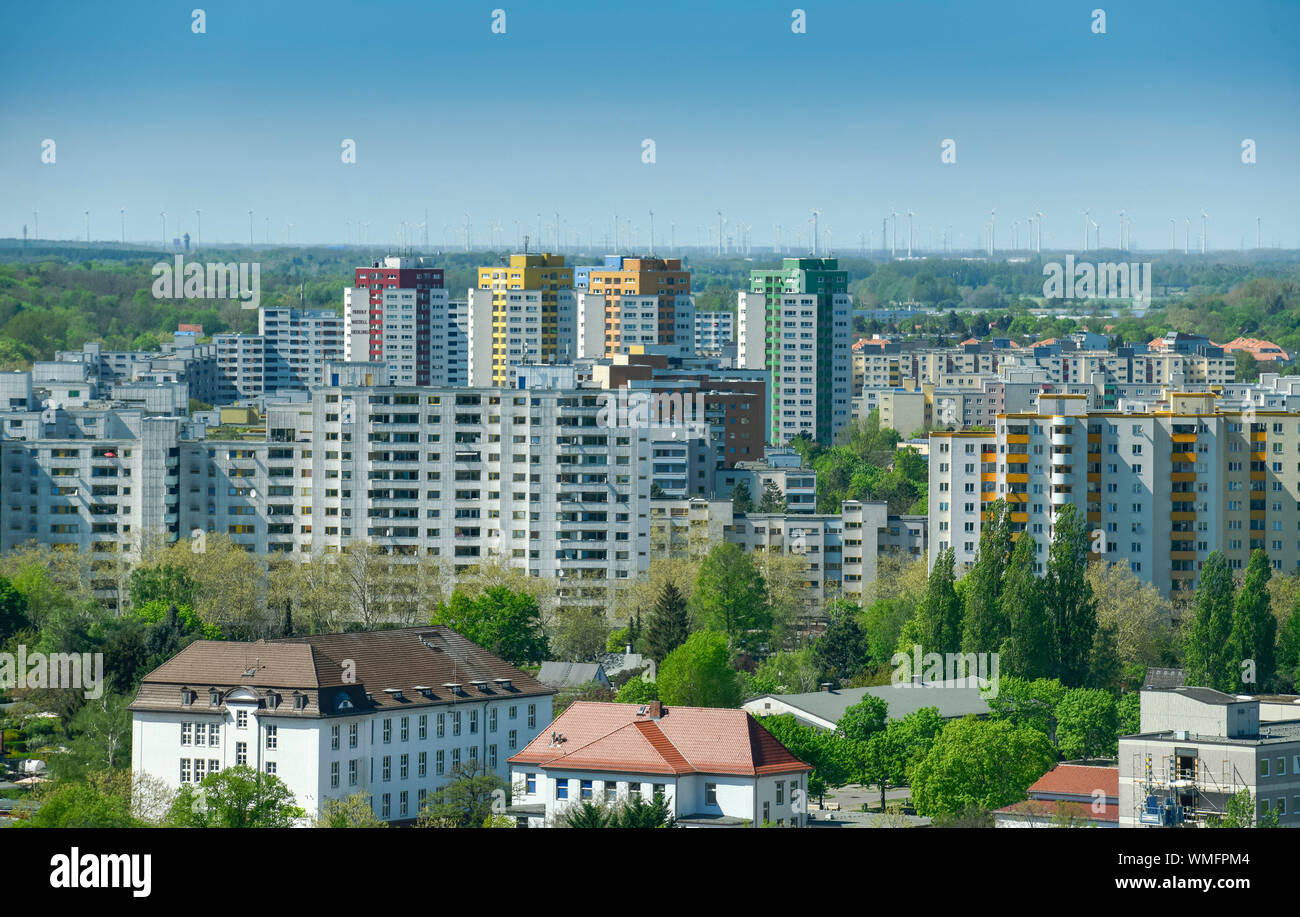 Hochhaeuser, Magistratsweg und Obstallee, Obstallee-Siedlung und Rudolf-Wissel-Siedlung, Staaken, Spandau, Berlino, Deutschland Foto Stock