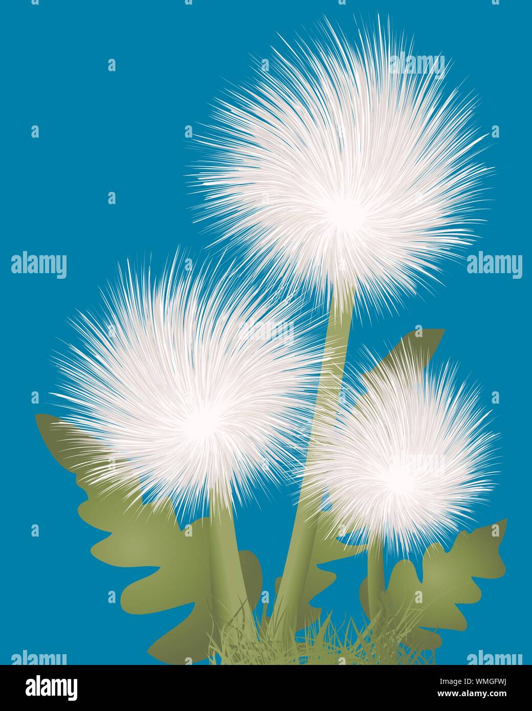 denti di Leone Illustrazione Vettoriale