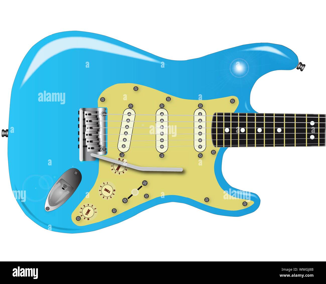 50's chitarra elettrica Illustrazione Vettoriale