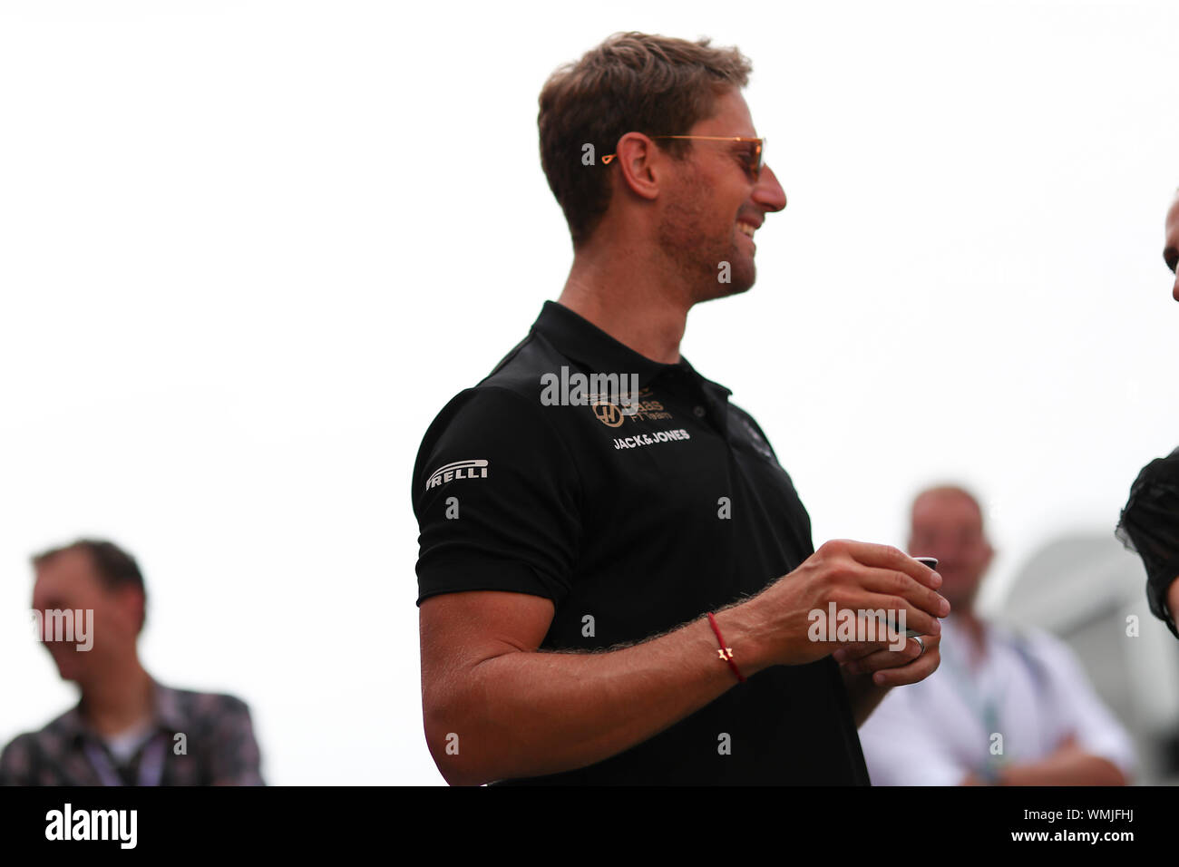 Monza, Italia. 05 apr, 2019. #08 Romain Grosjean, Haas Team di F1. GP Italia Monza 5-8 settembre 2019 Credit: Indipendente Agenzia fotografica/Alamy Live News Foto Stock