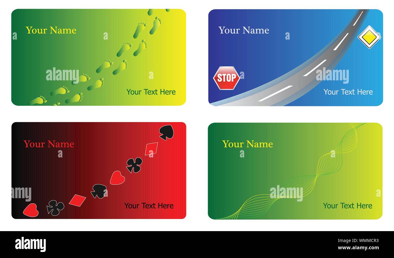 Varie carte di identità Illustrazione Vettoriale