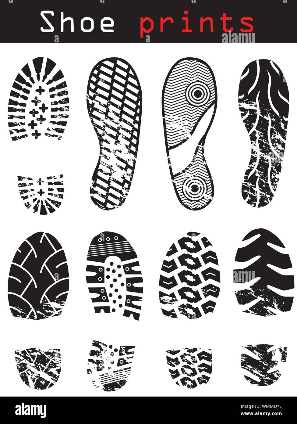 Impronte di scarpe Illustrazione Vettoriale