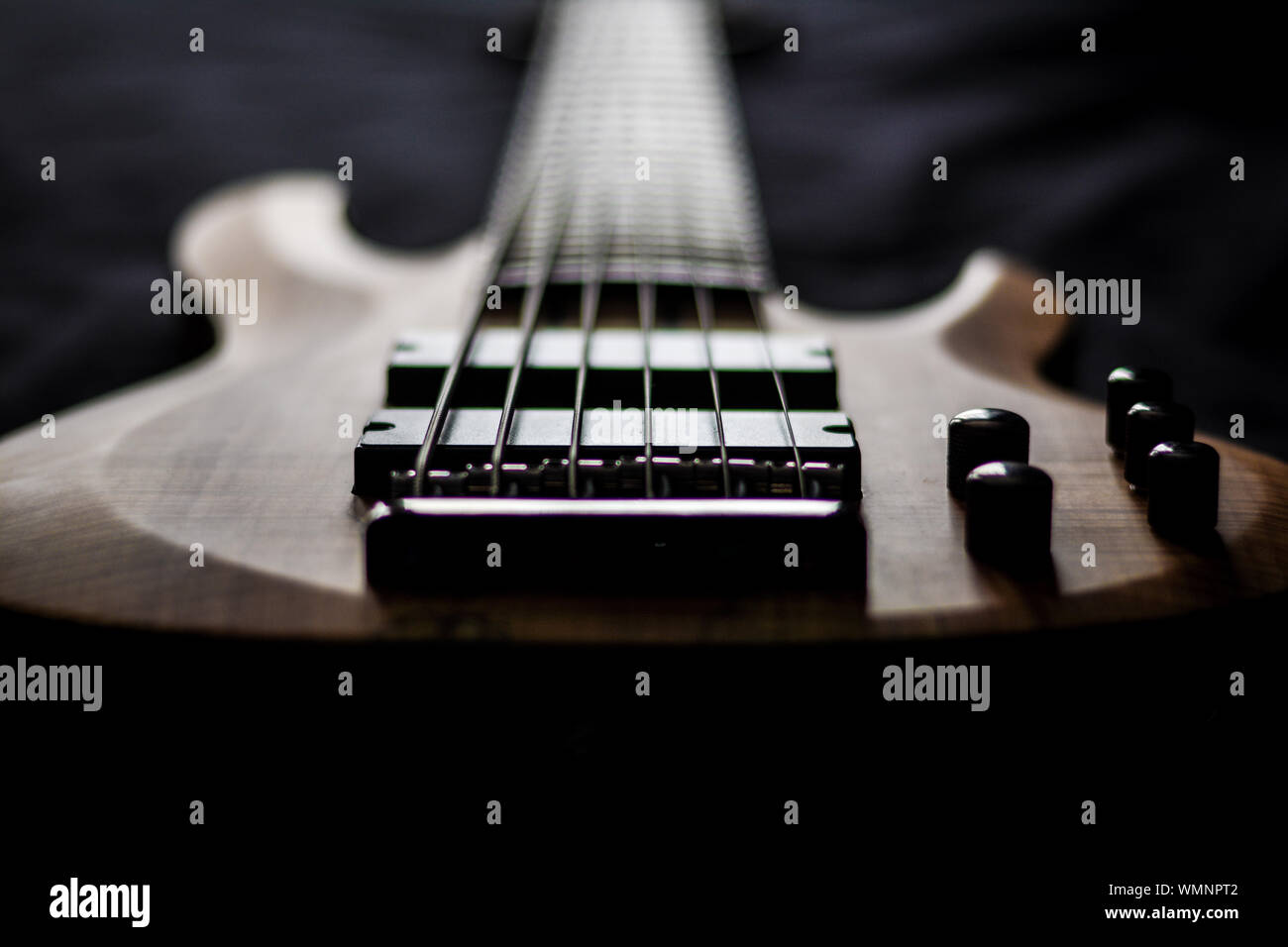 Close-up di chitarra elettrica Foto Stock