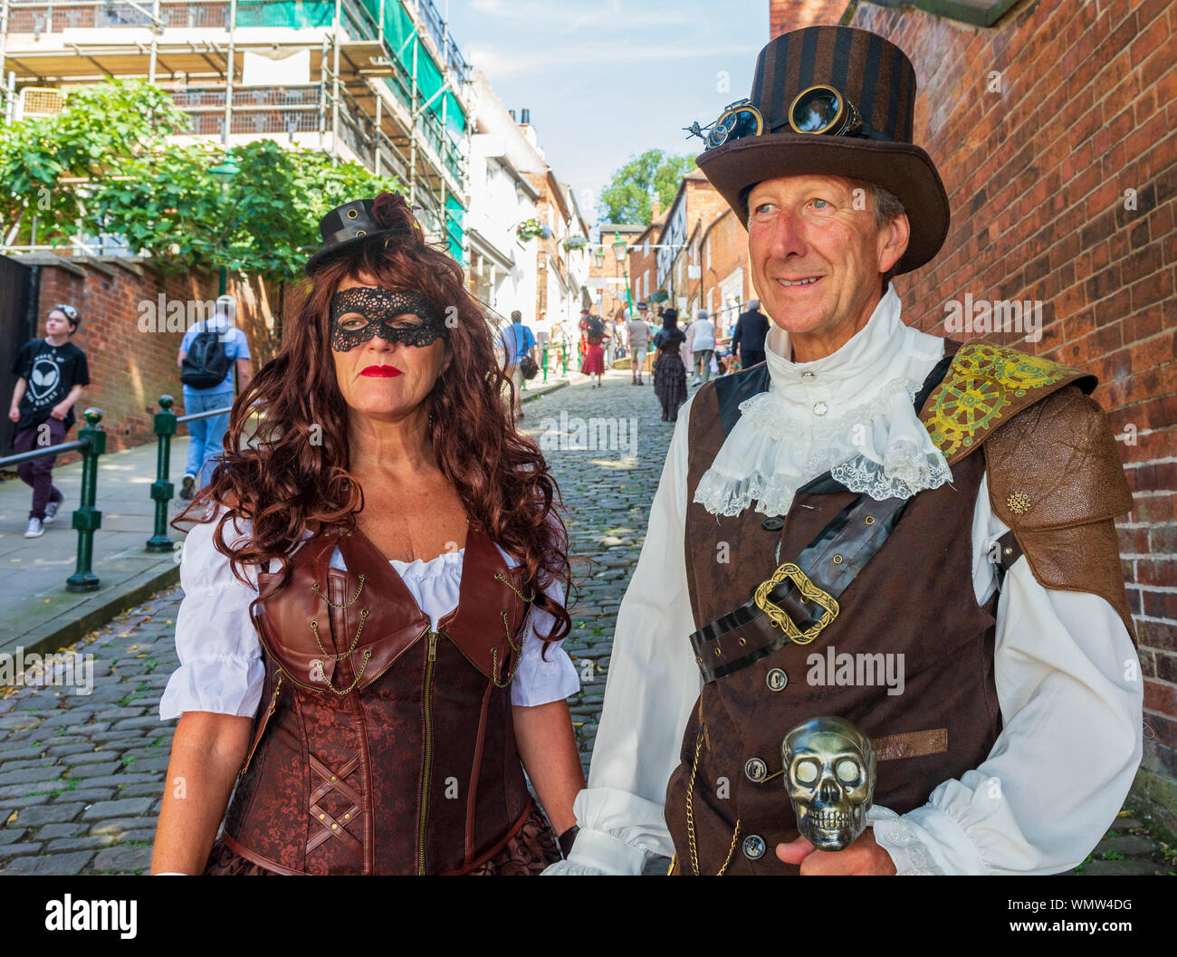 Lincoln, Lincolnshire, England, Regno Unito - Il più grande asilo Steampunk Festival sulla terra è tenuto nella città di Lincoln Foto Stock