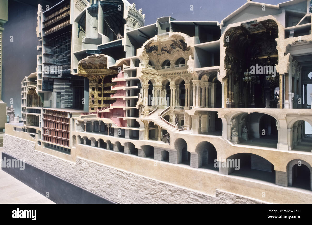 Parigi, Opera Garnier, Modell, Querschnitt Foto Stock